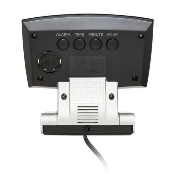 2X Digital Desk Table Alarm Clock BUNDLE USB Charging Port Black Silver - Picture 9 of 12